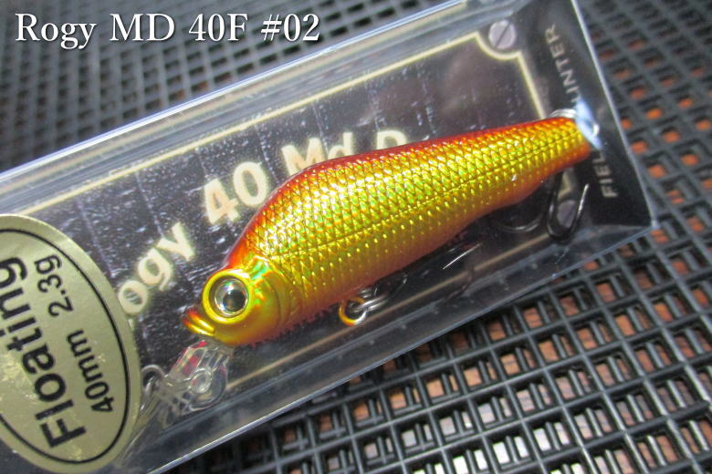 Hard Lure - ロージーミディアムディープ 40F　＃02 金赤オレンジベリー　　＜フィールドハンター FIELD HUNTER＞　□ネイティブ ルアーフィッシング用 ミノー プラグ□　Rogy MD 40F　～ド派手なウォブロール～　[スプーン専門釣り具店] -エスプーン-