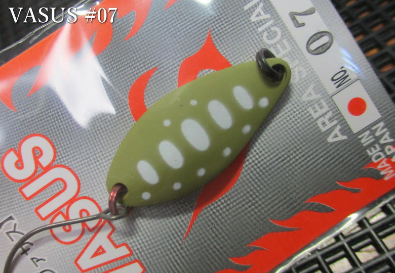 ヴァサス 2g /28mm　#07 オリーブホワイトヤマメ　　＜フィールドハンター FIELD HUNTER＞　□エリア ルアーフィッシング用 スプーン□　VASUS Spoon 2g　～見て釣る表層ご用達～　[スプーン専門釣り具店] -エスプーン-