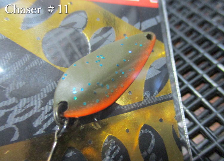 Rakuten - チェイサー 0.6g /19mm　#11 オレンジストライプ　　＜フォレスト FOREST＞　□エリア ルアーフィッシング用 スプーン□　Chaser Spoon 0.6g　～超絶アピール微波動～　[スプーン専門釣り具店] -エスプーン-