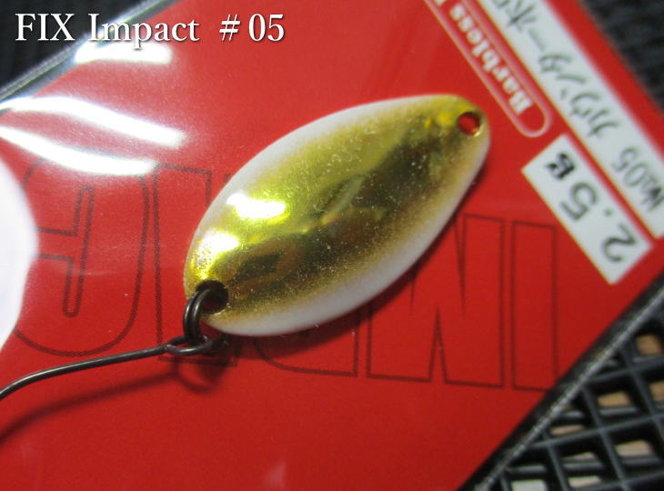 フィックス [インパクト] 2g /22mm　#5.カウンターホワイト2　　＜フォレスト FOREST＞　□エリア ルアーフィッシング用 スプーン□　FIX Impact Spoon 2.0g　～ワイドロール魅惑波動～　[スプーン専門釣り具店] -エスプーン-