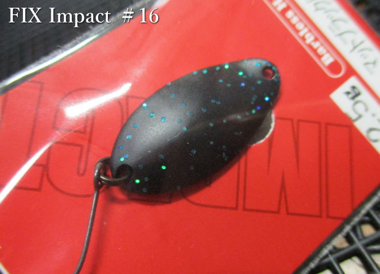 フィックス [インパクト] 2g /22mm　#16.マットブラック(青ラメ)　　＜フォレスト FOREST＞　□エリア ルアーフィッシング用 スプーン□　FIX Impact Spoon 2.0g　～ワイドロール魅惑波動～　[スプーン専門釣り具店] -エスプーン-