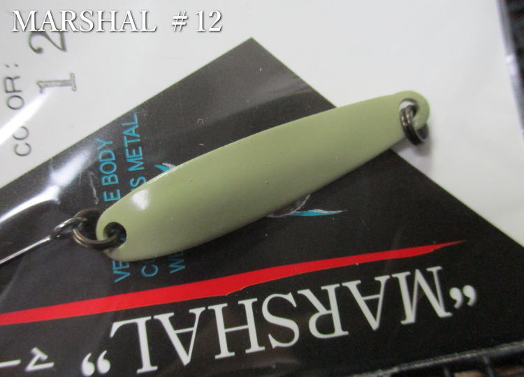 Rakuten - マーシャル 2.3g /34mm　#12（ライトオリーブ） 　＜フォレスト FOREST＞　□エリア ルアーフィッシング用 スプーン□　MARSHAL Spoon 2.3g　～滑らかに泳ぐ細身の～　[スプーン専門釣り具店] -エスプーン-
