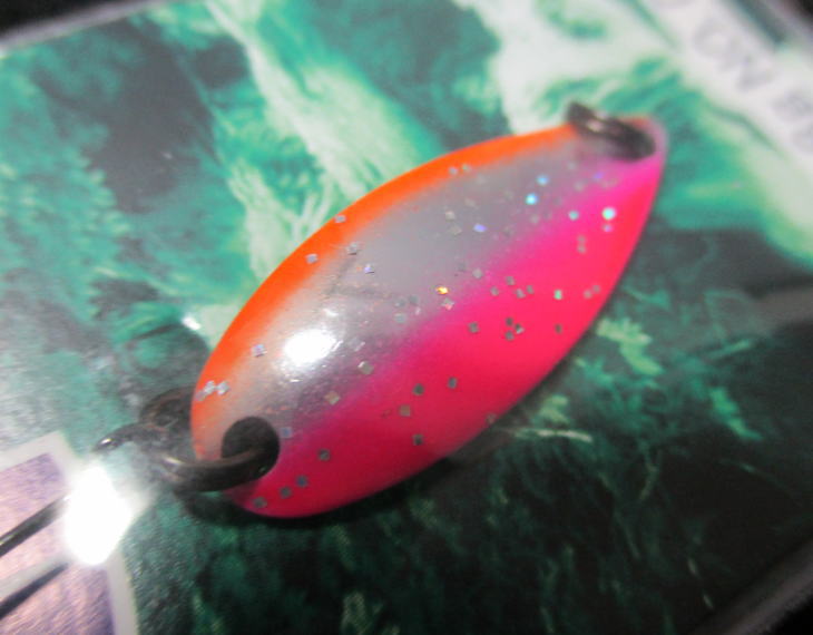 ミュー [ネイティブシリーズ] 2.8g /28mm　#08(ピンク銀オレンジベリー)　　＜フォレスト FOREST＞　□ネイティブ ルアーフィッシング用 スプーン□　MIU Native Spoon 2.8g　～厳選ネイティブ～　[スプーン専門釣り具店] -エスプーン-