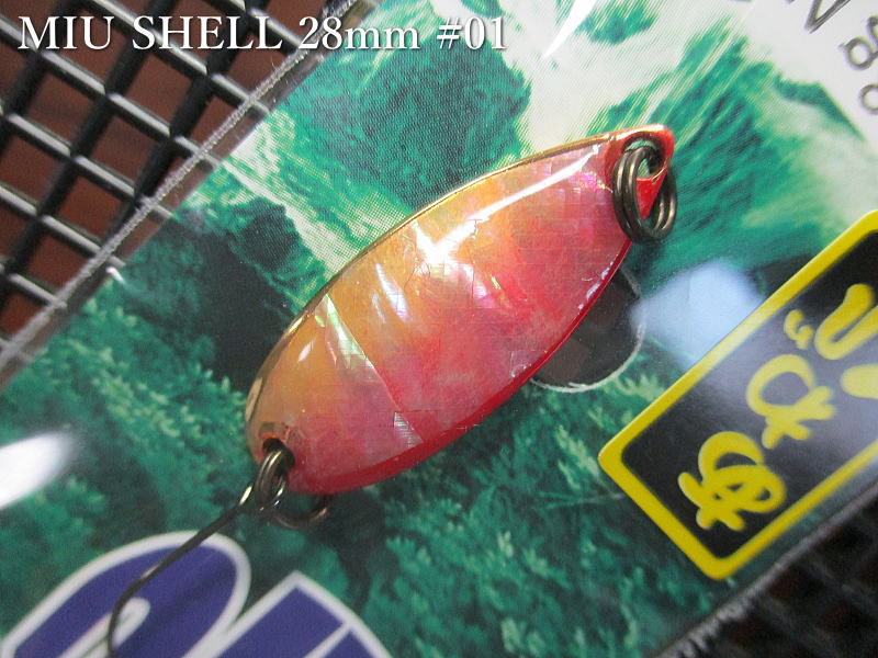 ミュー [ネイティブあわびシリーズ] 2.8g /28mm　#01(赤金)　　＜フォレスト FOREST＞　□ネイティブ ルアーフィッシング用 スプーン□　MIU Shell Native Spoon 2.8g　～アワビ張り～　[スプーン専門釣り具店] -エスプーン-