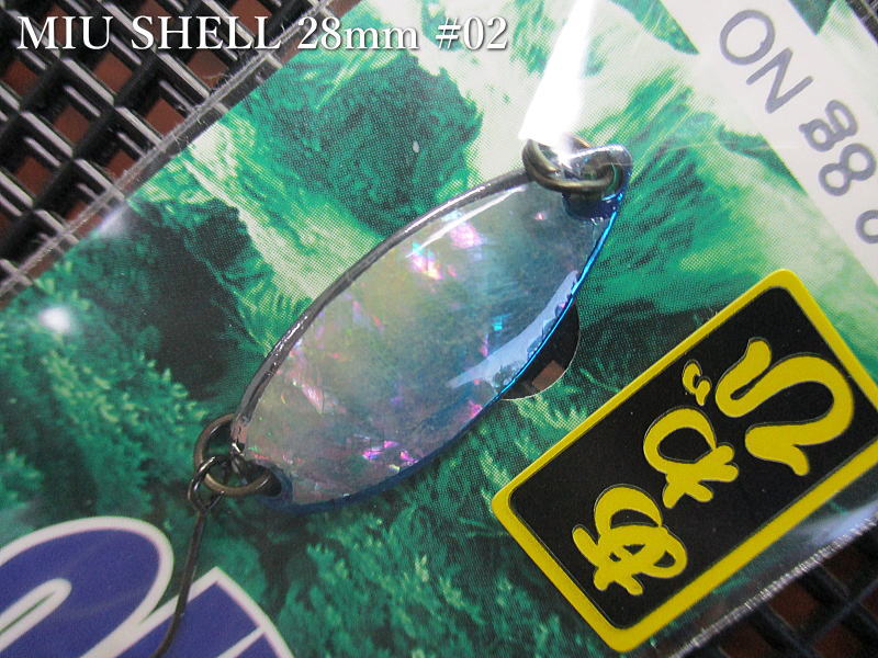 ミュー [ネイティブあわびシリーズ] 2.8g /28mm　#02(青銀)　　＜フォレスト FOREST＞　□ネイティブ ルアーフィッシング用 スプーン□　MIU Shell Native Spoon 2.8g　～アワビ張り～　[スプーン専門釣り具店] -エスプーン-