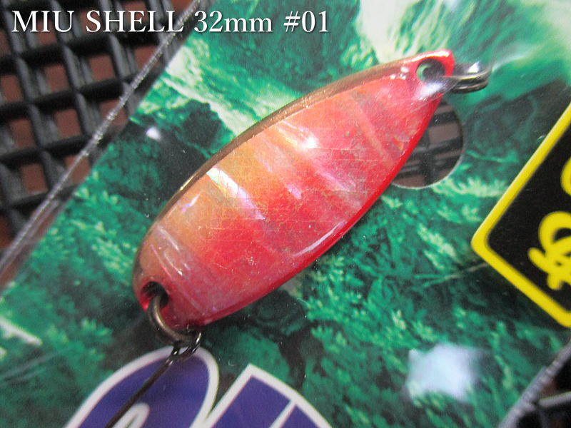 ミュー [ネイティブあわびシリーズ] 3.5g /32mm　#01(赤金)　　＜フォレスト FOREST＞　□ネイティブ ルアーフィッシング用 スプーン□　MIU Shell Native Spoon 3.5g　～アワビ張り～　[スプーン専門釣り具店] -エスプーン-