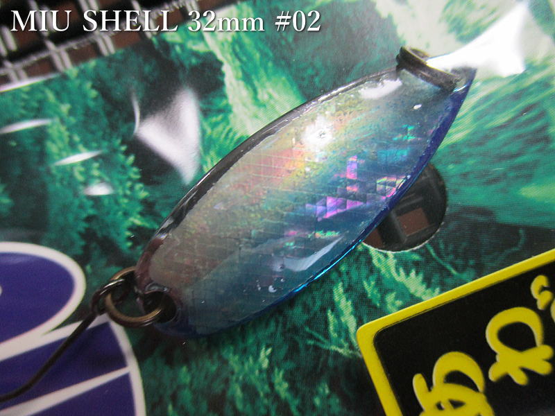 ミュー [ネイティブあわびシリーズ] 3.5g /32mm　#02(青銀)　　＜フォレスト FOREST＞　□ネイティブ ルアーフィッシング用 スプーン□　MIU Shell Native Spoon 3.5g　～アワビ張り～　[スプーン専門釣り具店] -エスプーン-