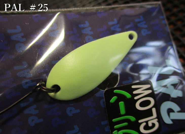 パル [スタンダード] 3.8g /34mm　#25.グリーンGLOW 　＜フォレスト FOREST＞　□エリア ルアーフィッシング用 スプーン□　PAL Spoon 3.8g　～すべてにおいて平均以上～　[スプーン専門釣り具店] -エスプーン-