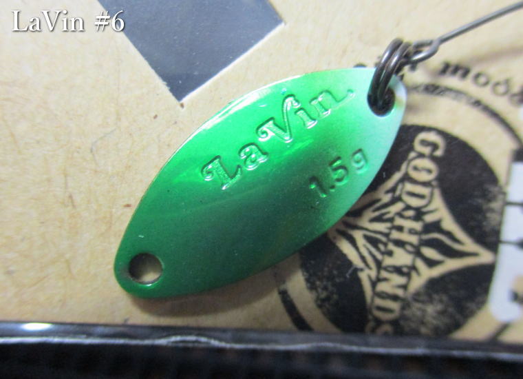 Lures - ラビン 1g /21mm　#06 メタグリ　　＜ゴッドハンズ GODHANDS＞　□エリア ルアーフィッシング用 スプーン□　La Vin Spoon 1.0g　～安定のテール重心～　[スプーン専門釣り具店] -エスプーン-
