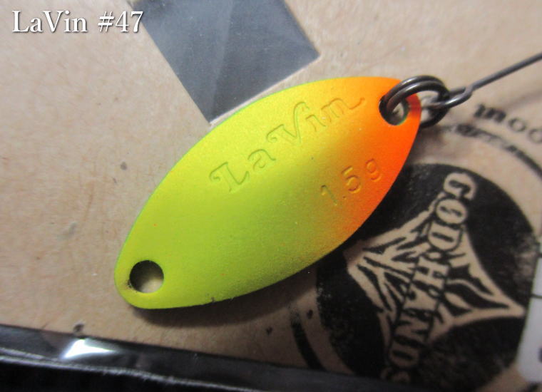 ラビン 1.5g /21mm　#47 カナブンチャート　　＜ゴッドハンズ GODHANDS＞　□エリア ルアーフィッシング用 スプーン□　La Vin Spoon 1.5g　～安定のテール重心～　[スプーン専門釣り具店] -エスプーン-