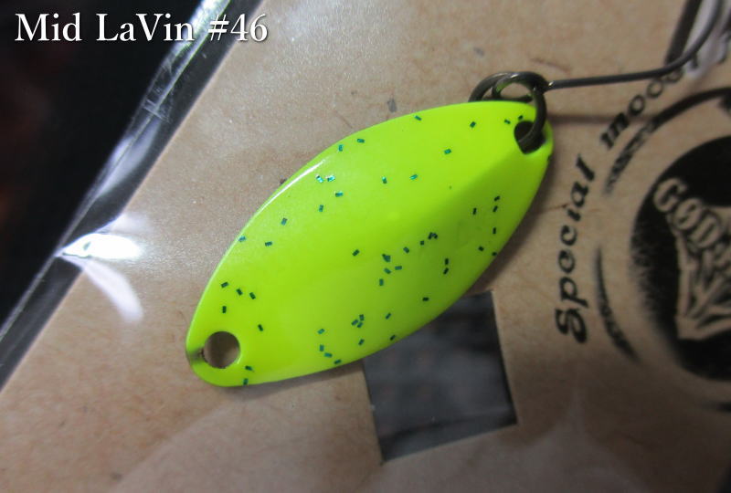 ミッド ラビン 1.7g /23.5mm　#46 明滅レモン汁　　＜ゴッドハンズ GODHANDS＞　□エリア ルアーフィッシング用 スプーン□　Mid La Vin Spoon 1.7g　～安定のテール重心～　[スプーン専門釣り具店] -エスプーン-