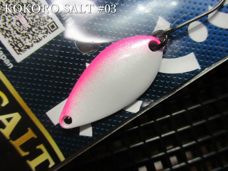 心 ソルト 2.4g /26mm　#03 パールホワイト　　＜オフィスユーカリ office eucalyptus＞　□ソルト ルアーフィッシング用 スプーン□　KOKORO SALT Spoon 2.4g　～こだわりのザソルト～　 -エスプーン-