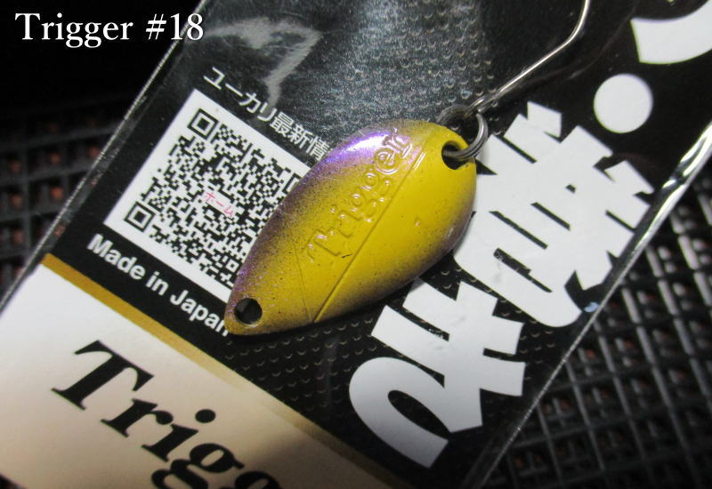 トリガー 1.6g /22mm　＃18 きいちゃん　　＜オフィスユーカリ office eucalyptus＞　□エリア ルアーフィッシング用 スプーン□　Trigger Spoon 1.6g　～ザ巻き！絶妙なウォブンロール～　[スプーン専門釣り具店] -エスプーン-