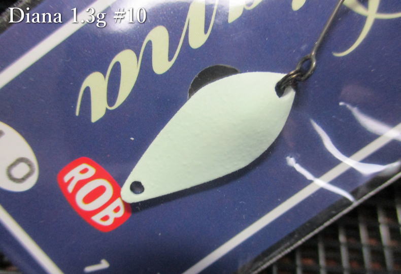 ダイアナ 1.3g /23mm　#10 グリーングロー　　＜ロブルアー roblure＞　□エリア ルアーフィッシング用 スプーン□　Diana Spoon 1.3g　～投げて巻くだけ～[スプーン専門釣り具店] -エスプーン-