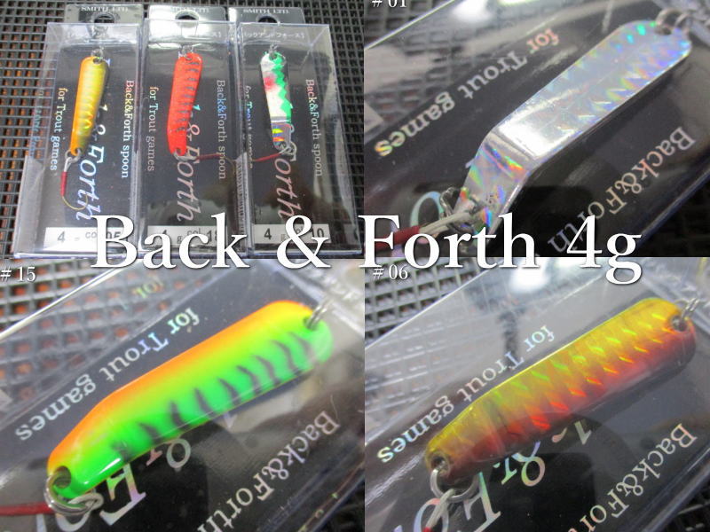 バック&フォース 4g /37mm　～全19色　　＜スミス SMITH＞　□ネイティブ ルアーフィッシング用 スプーン□　Back & Forth Spoon 4g　～池谷成就氏独自釣法～　[スプーン専門釣り具店] -エスプーン-