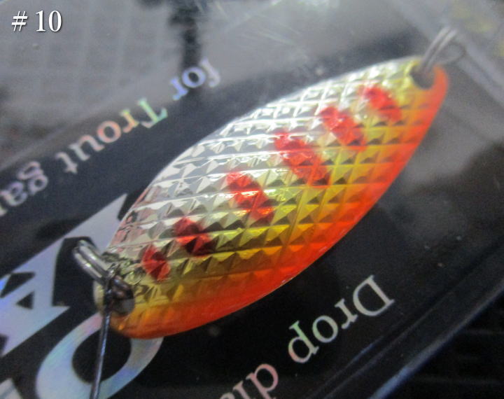Rakuten - ドロップダイヤ 3g /29mm　#10 オレンジヤマメ(S)　　＜スミス SMITH＞　□ネイティブ ルアーフィッシング用 スプーン□　DROP DIA Spoon 3g　～キラキラ乱反射～　[スプーン専門釣り具店] -エスプーン-