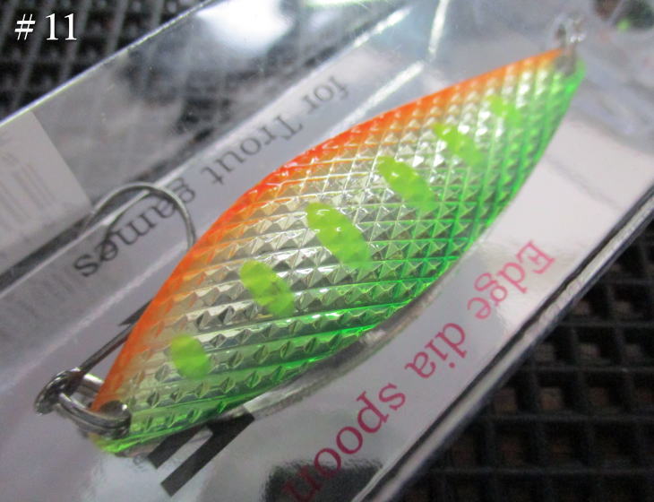 Rakuten - エッジダイヤ 3g /35mm　#11 ライムチャート(S)　　＜スミス SMITH＞　□ネイティブ ルアーフィッシング用 スプーン□　EDGE DIA Spoon 3g　～SLIMなダイアカット～　[スプーン専門釣り具店] -エスプーン-