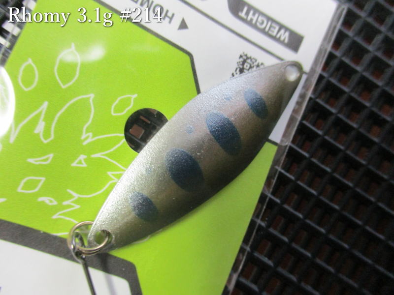 ロミー 3.1g /37mm　＃214 オリーブヤマメUV　　＜ティモン TIMON＞　□エリア ルアーフィッシング用 スプーン□　Rhomy Spoon 3.1g　～魅惑のスライドアクション～　[スプーン専門釣り具店] エスプーン es-poon-10084786 es-poon パッケージ画像