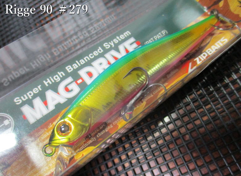 リッジ 90S　＃279 フラッシュターコイズ　　＜ジップベイツ ZIPBAITS＞　□ネイティブ ルアーフィッシング用 ミノー プラグ□　Rigge 90S　～超フラッシングパワー～　 -エスプーン-