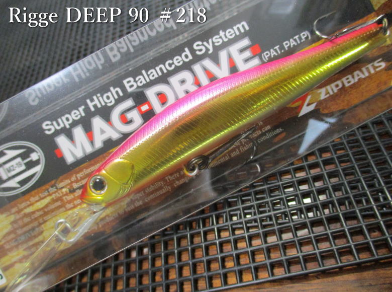 リッジディープ 90F　＃218 ゴールドピンク　　＜ジップベイツ ZIPBAITS＞　□ネイティブ ルアーフィッシング用 ミノー プラグ□　Rigge DEEP 90F　～サクラの定番～ -エスプーン-