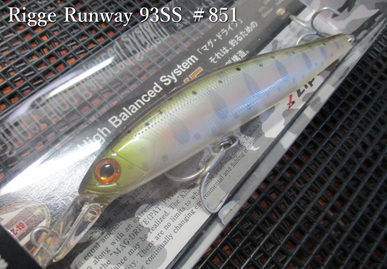 リッジ ランウェイ 93S　＃851 ナチュラルヤマメ　　＜ジップベイツ ZIPBAITS＞　□ネイティブ ルアーフィッシング用 ミノー プラグ□　Rigge Runway 93S　～フレッシュラン攻略～　 -エスプーン-