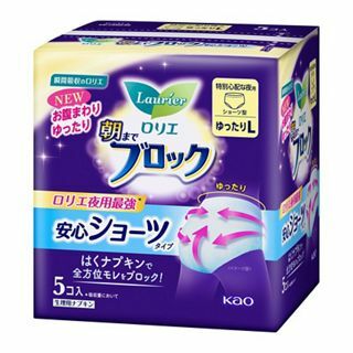 乐天商城 - ロリエ 朝までブロック 安心ショーツ ゆったりL　5コ入