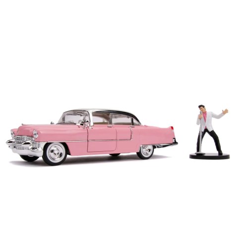 Jada Toys 『HOLLYWOOD RIDES』 1955 ピンク キャディラック エルビス プレスリー フィギュア付 1／24スケール【JADA31007】 (ミニカー)【再販】ミニカー