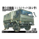 アオシマ 3 1/2tトラック(SKW-477) 1/35 【ミリタリーモデルキット 1】 (プラモデル)