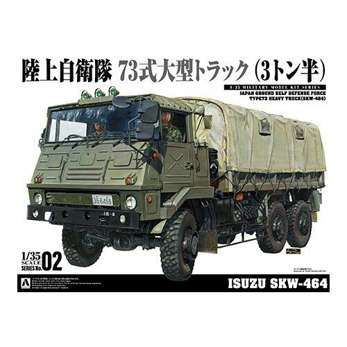 アオシマ 73式大型トラック SKW-464 1／35 【ミリタリーモデルキット 2】 プラモデル おもちゃ プラモデル