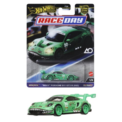 【12/1限定!!エントリー&店内どれでも2個でP10倍!3個でP20倍】ホットウィール カーカルチャー レースデイ ’レキシー’ ポルシェ 911 GT3 R (992)【HRV72】おもちゃ こども 子供 男の子 ミニカー 車 くるま 3歳のサムネイル