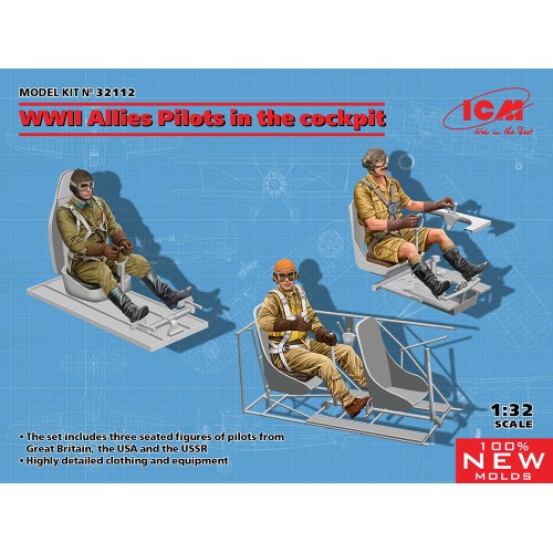 【6/1_ポイント最大5倍 & 6/1〜3_最大2000円OFFクーポン】WWII 連合国軍 着座姿勢パイロット (英・米・ソ) 【32112】 (プラモデル)