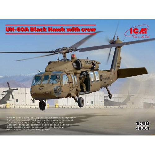 ICM 1��48 UH-60A �֥�å��ۡ��� w���ե����奢 ��48364�� (�ץ��ǥ�)