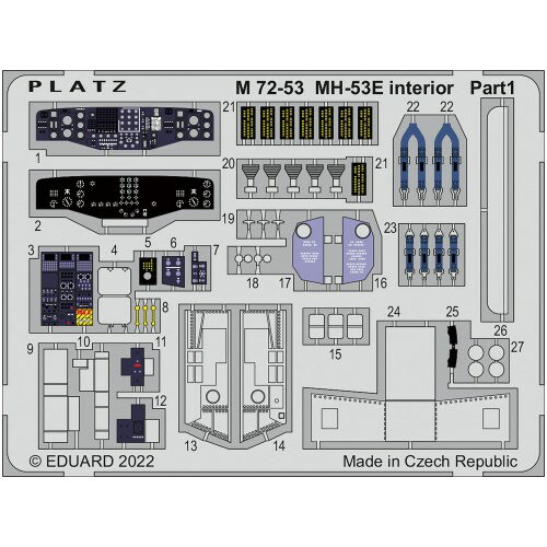 プラッツ 『シードラゴン』 1／72 MH-53E シードラゴン エッチングパーツ コクピット用 1／72スケール  (エッチングパーツ)おもちゃ プラモデル