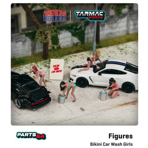 Figures Set Bikini Car Wash Girls 1／64 Scale 【T64F-005-RE】 ジオラマ ミニカー