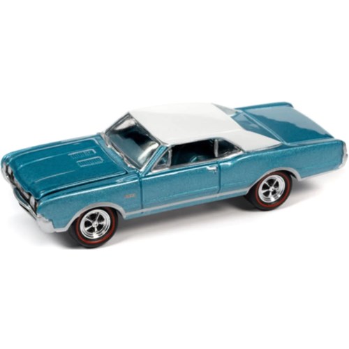 JOHNNY LIGHTNING 1967 オールズモビル 442 アクアマリーン 1／64【JLSP289A】 (ミニカー)ミニカー