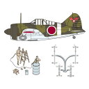 【〜7/31 エントリー&5000円以上購入でP最大5倍】1/48 B-339 バッファロー 日本陸軍 w/整備情景セット1 (整備兵フィギュア&ナノ・アヴィエ...