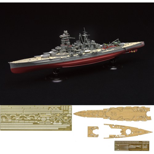 商品種別ホビー 発売日2026/07/22ご注文前に、必ずお届け日詳細等をご確認下さい。関連ジャンルプラモデルスケール船・艦船乗り物商品概要帝国海軍シリーズ「高速戦艦 金剛」にエッチングパーツと木甲板シールが付属した特別仕様版！製品は昭和19年10月の捷一号作戦(レイテ沖海戦)時の姿をモチーフにしています。デカールには艦載機の日の丸や軍艦旗など収録。製品は艦底まで再現できるフルハル仕様で、完成後に飾って楽しめる台座が付属。25ミリ連装機銃は従来のワンピース構造パーツと、より精密な2ピース式のパーツ両方を封入。25ミリ機銃は2ピース構成で、砲身のガンメタルと基部の艦体色を塗り分け再現が容易に。インジェクションパーツでは再現の難しい、細部に至るまで表現できるエッチングパーツが付属。エッチングパーツには手摺、梯子、ボートダビット、錨鎖、架台などを収録。木甲板シールは、レーザーカッターで表面加工し、不規則性な木目調を再現。キットのパーツに合わせてカッティングされており、3枚で構成。製品は艦底まで再現できるフルハル仕様で、完成後に飾って楽しめる台座が付属します。25ミリ連装機銃は従来のワンピース構造パーツと、より精密な2ピース式のパーツ両方を封入。25ミリ機銃は2ピース構成で、砲身のガンメタルと基部の艦体色を塗り分け再現が容易にできるようにしています。※モニターや画像解像度の問題により、色の見え方が実際の商品と異なることが御座いますので、予めご了承ください。商品は新品・未開封です。商品番号-メーカーフジミ模型 _ホビー・模型 _プラモデル_スケール_船・艦船_乗り物 _ホビー・模型 _フジミ模型 登録日：2026/04/14 発売日：2026/07/22 フジミ模型 Fujimi おもちゃ ホビー プラモデル プラスチックモデル リアル スケール 軍用艦船 戦艦