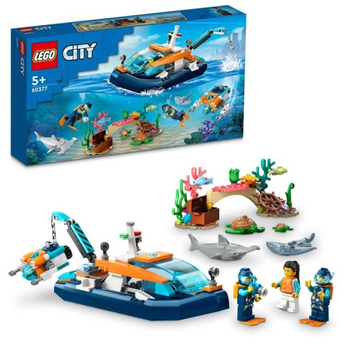 レゴブロック（男の子） LEGO レゴ シティ 探査ダイビングボート 60377おもちゃ こども 子供 レゴ ブロック 5歳