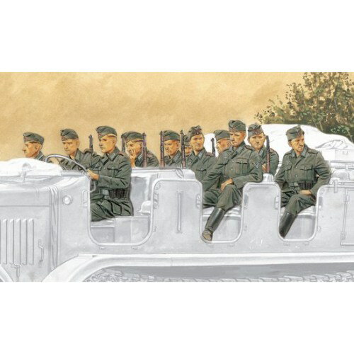 1／35 WW.II ドイツ軍 ハーフトラック乗車兵 【DR6671】 (プラモデル)