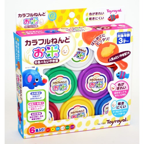 【11/25限定! 最大1000円OFFクーポン】カラフルねんどお米6色+たいやき型おもちゃ こども 子供 知育 勉強 3歳