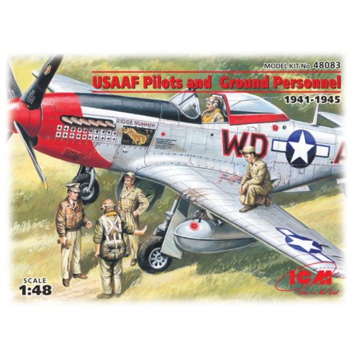 【6/1_ポイント最大5倍 & 6/1〜3_最大2000円OFFクーポン】1／48 WWII USAAF パイロット＆グランドクルーセット 【48083】 (プラモデル)1／48 WWII USAAF パイロット＆グランドクルーセット 【48083】 (プラモデル)