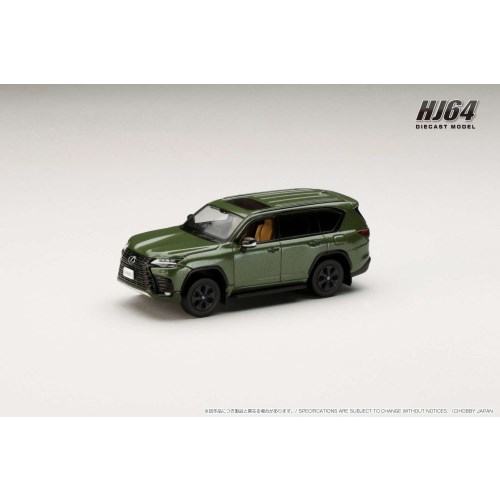 1／64 レクサス LX600 オフロードテレーン カーキ マイカ メタリック ／ ヘーゼル インテリア 【HJ643061BGR】 (ミニカー)