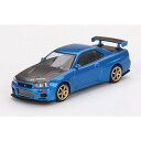 MINI-GT 1/64 Nissan スカイライン GT-R R34 Top Secret ベイサイドブルー(右ハンドル) 【MGT00531-R】 (ミニカー)ミニカー