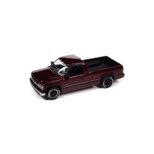 JOHNNY LIGHTNING 2002 シェビー シルバラード ダークレッド 1／64 (ミニカー)ミニカー