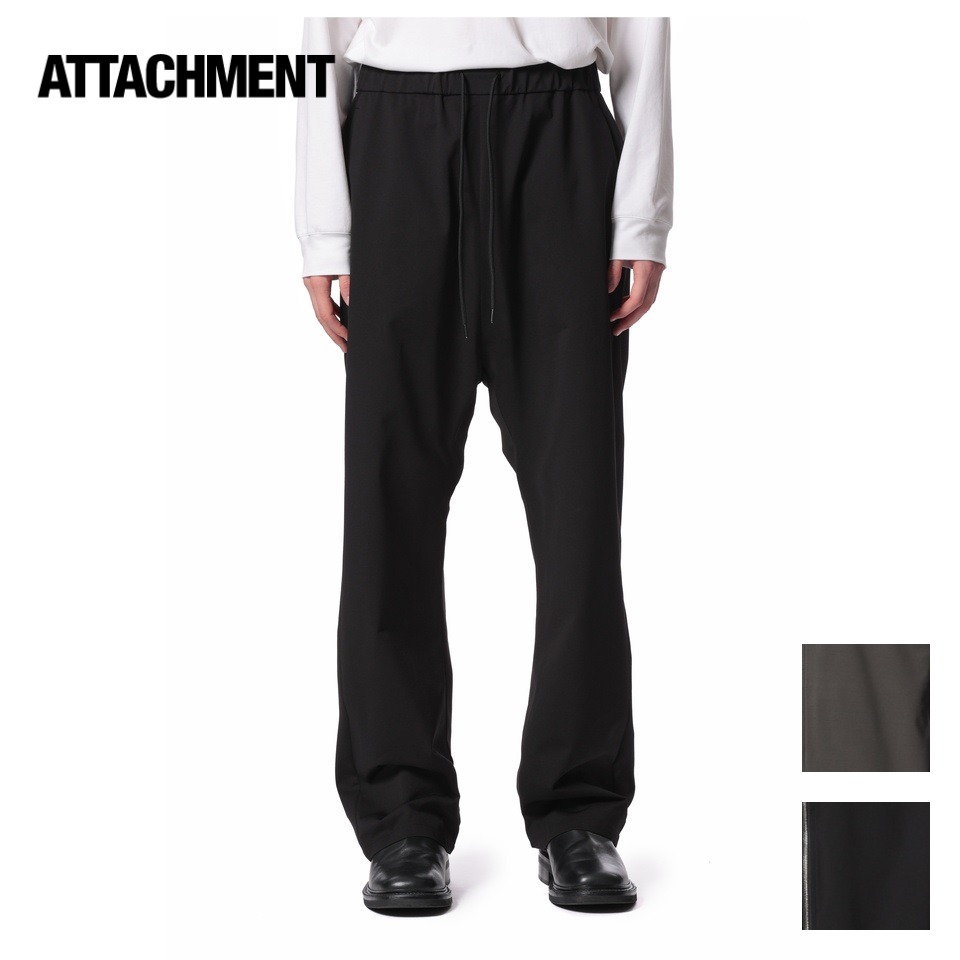 ATTACHMENT アタッチメント PE HIGH GAUGE JERSEY SAROUEL EASY TROUSERS PE ハイ ゲージ ジャージ サルエル イージー トラウザーズ ブラック(930) カーキ(320)