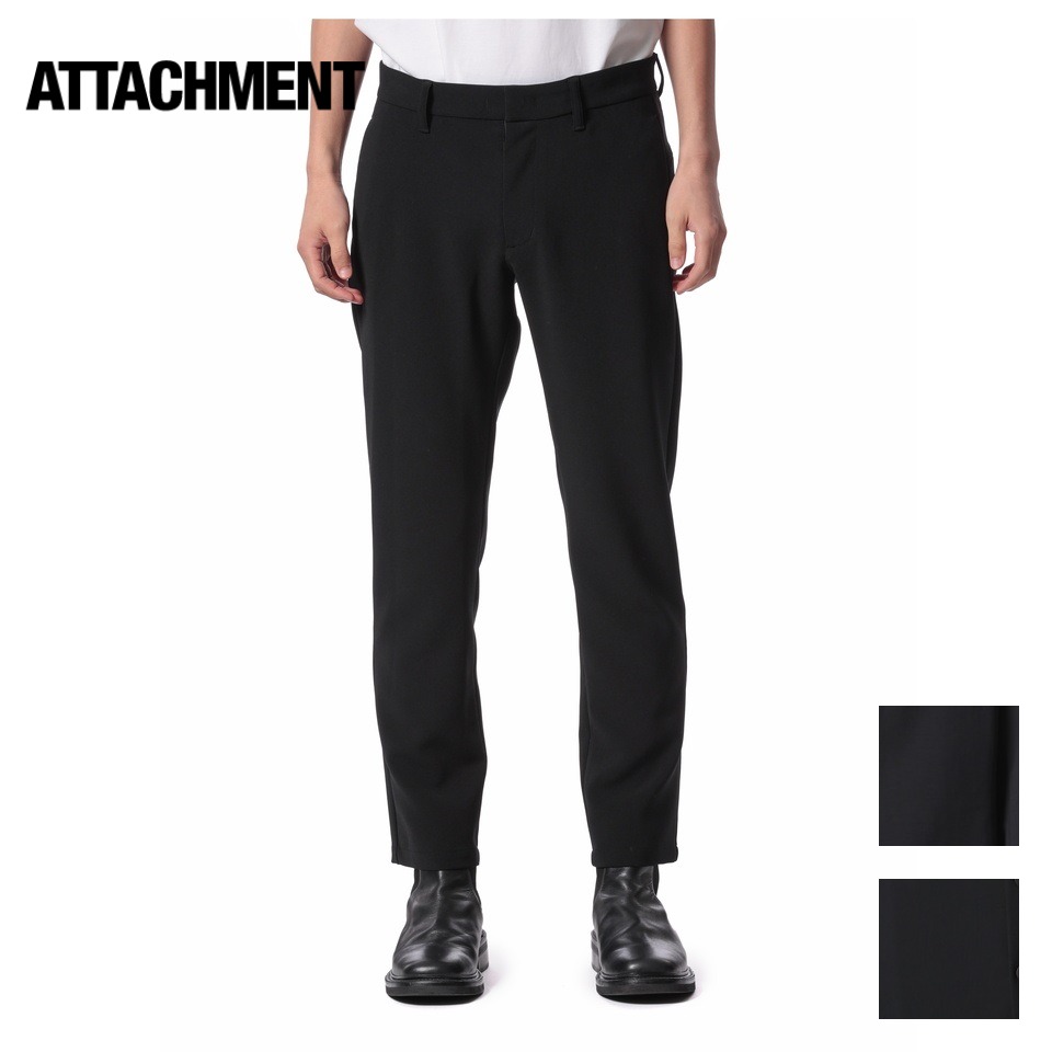 ATTACHMENT アタッチメント NY/CO STRETCH JERSEY NARROW TROUSERS NY/CO ストレッチ ジャージ ナロー トラウザーズ ブラック(930) ダークグレー(922)