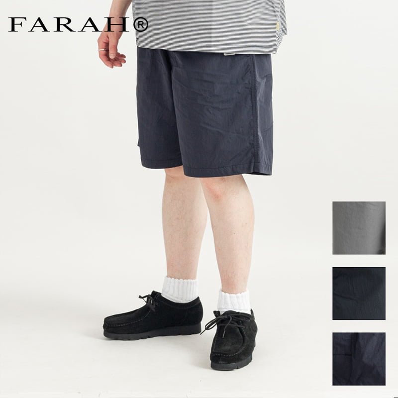 FARAH ファーラー NYLON JOGGER SHORTS ナイロン ジョガー ショーツ ブラック グレー ネイビー