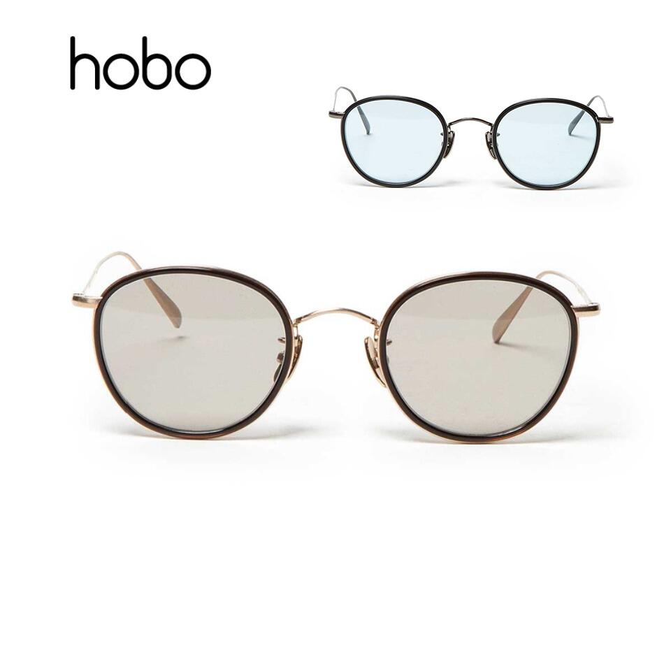 【セール30 OFF】【hobo ホーボー 】ラウンドフレーム サングラス チタニウム by 金子眼鏡 ROUND FRAME SUNGLASSES TITANIUM by KANEKO OPTICAL