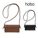 【新春1月1日よりポイントアップ！】【ニューイヤーセール30%OFF】hobo ホーボー WHIP STITCH CORD WALLET SHRINK LEATHER ウィップステッチ コード ウォレット シュリンク レザー ユニセックス ウォレット ブラック グレー HB-W4206