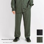 【お買い物マラソン限定！ポイント5倍＆スペシャルクーポン配布中】【セール40%OFF】【MARKAWARE マーカウェア 】フラットフロントイージートラウザー 2/72 オーガニックウールヴィエラ FLAT FRONT EASY TROUSERS ORGANIC WOOL VIYELLA A23C-11PT02C